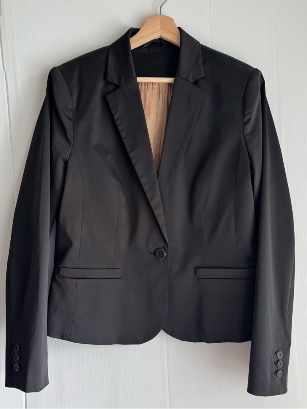 Mango Black Single-Button Tailored Women's Blazer